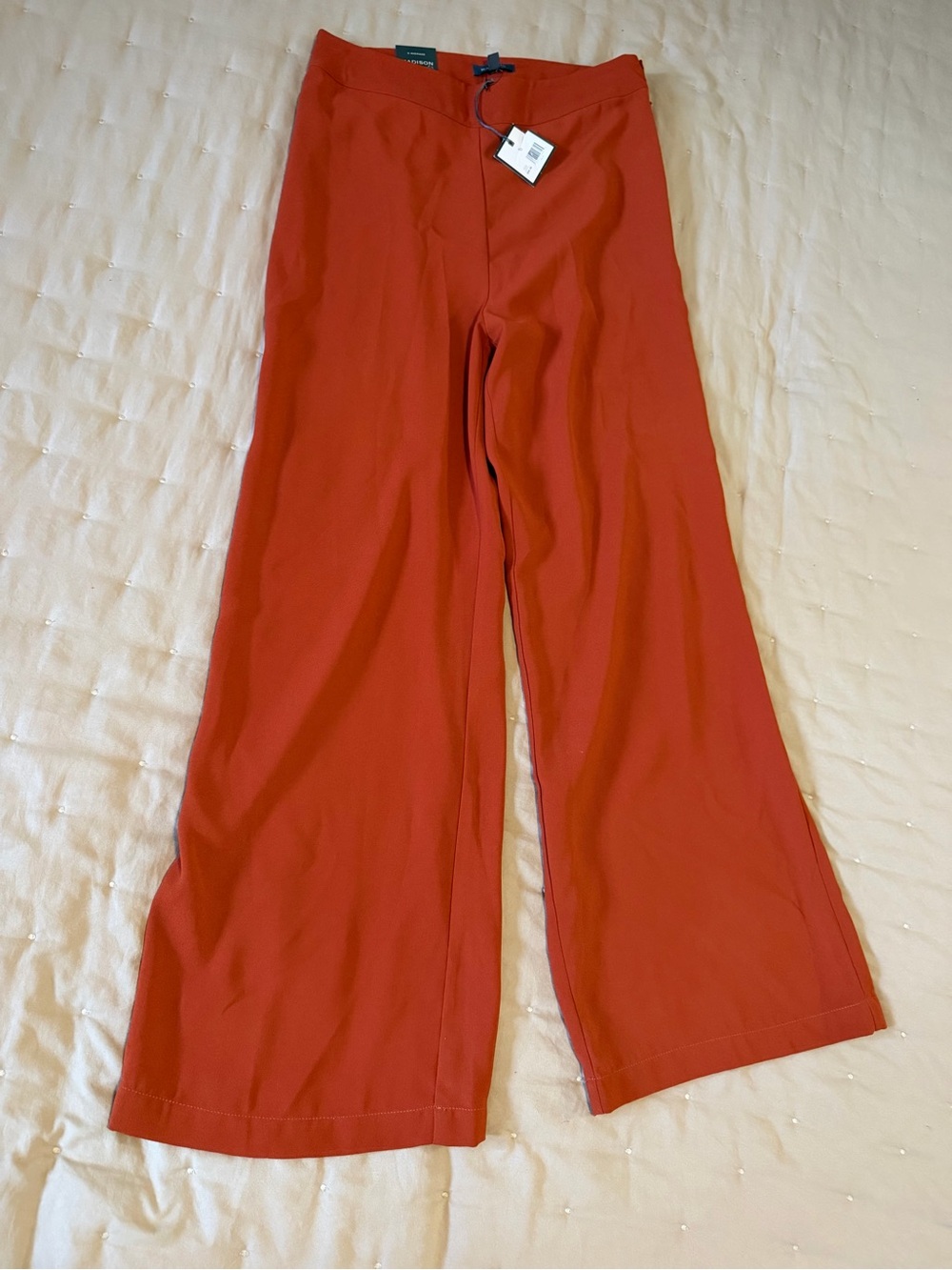 Madison Rust Orange Wide Leg Trouser Pants NWT Size 6